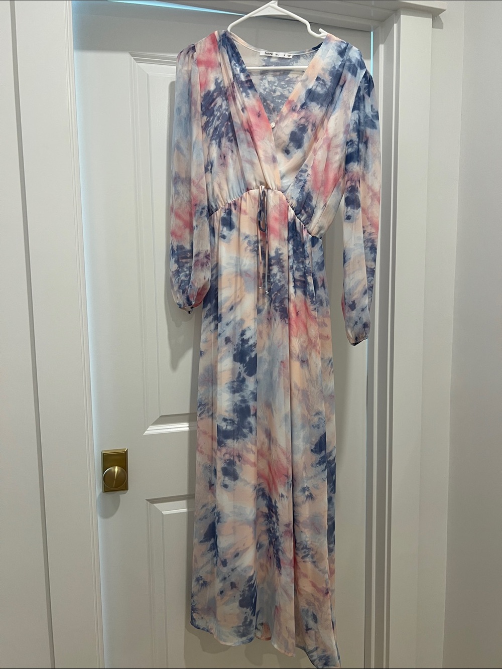Fraiche by J Long Sleeve Tie Dye Dress